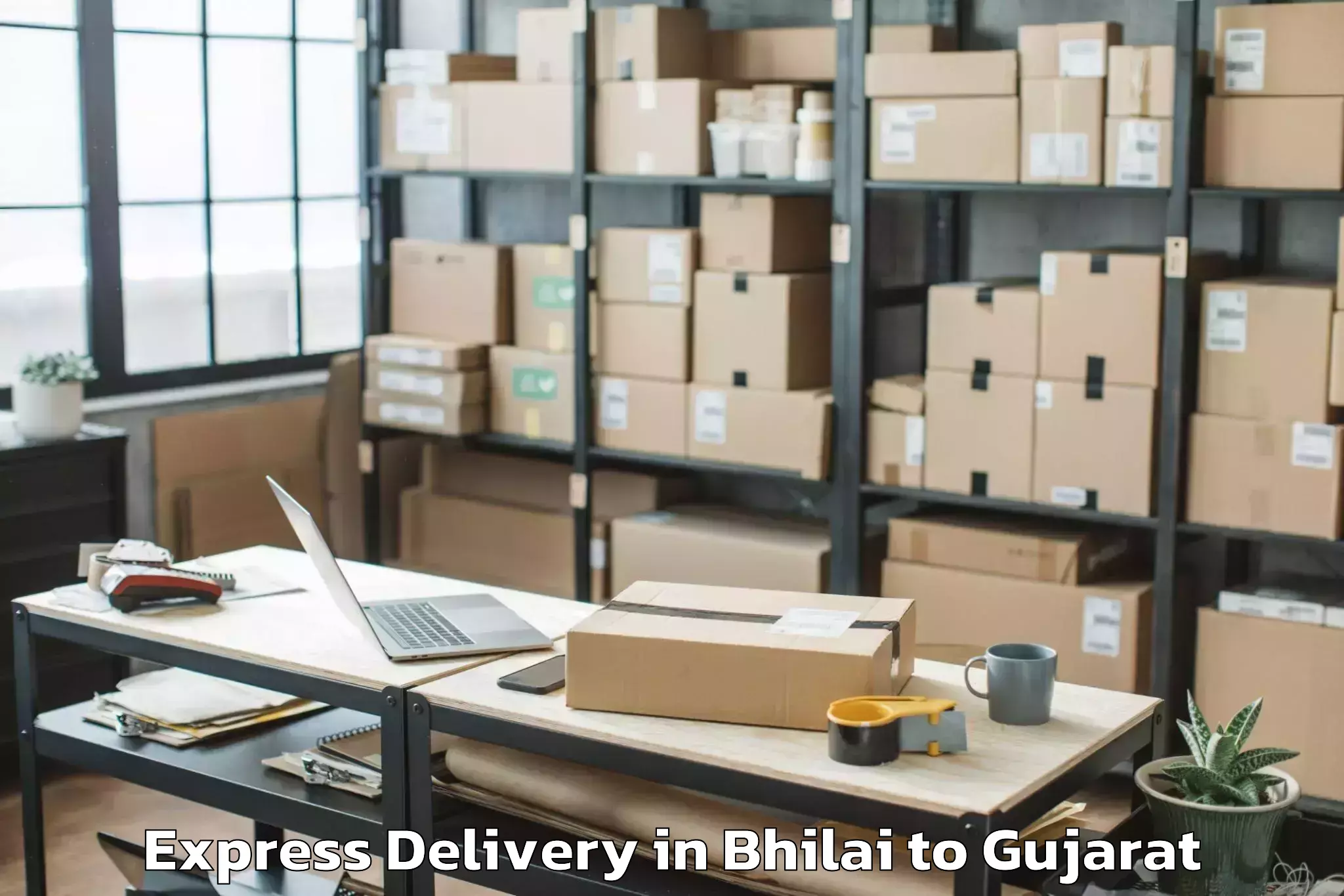 Get Bhilai to Hansot Express Delivery